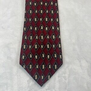 J.Z.‎ Richards Parisian Silk Burgundy Designer Necktie - Hand Made in USA